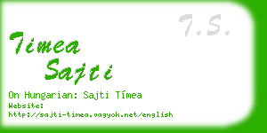 timea sajti business card